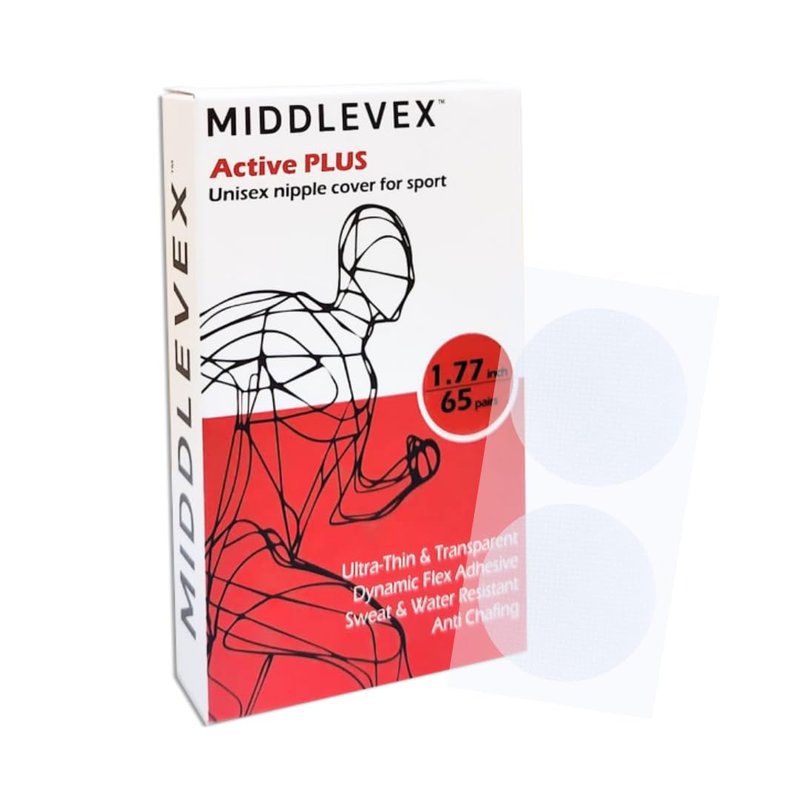 Middlevex Medium Pack Active PLUS Unisex Sport Nipple Cover - Anti-Chafing Disposable Sweatproof Men Women Sports Workouts (Plus, 25, Pairs) Beige