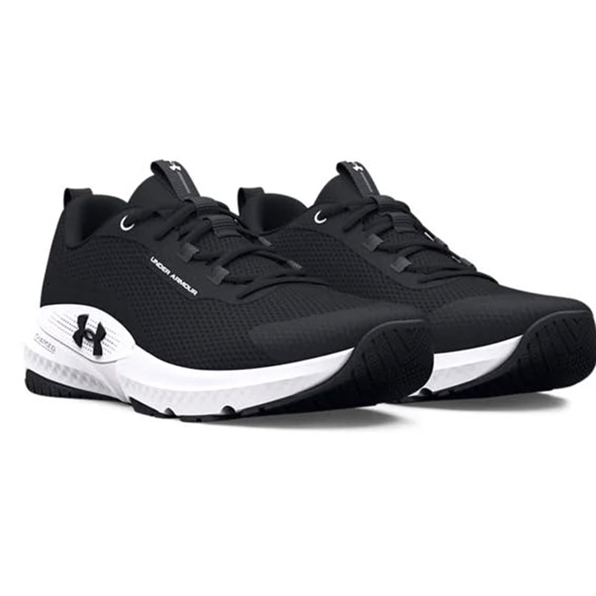 Under Armour Women's Dynamic Select, (001) Black/White/Black, 12, US