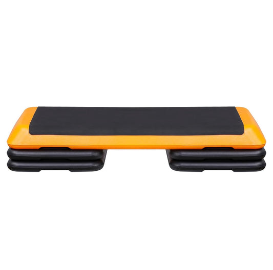 ZENY 43'' Exercise Aerobic Step Platform Adjustable Workout Step with 4 Stackable Risers, Aerobic Steppers for Exercise at Home Gym Cardio Strength & Training (Orange)