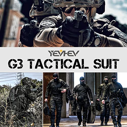 YEVHEV G3 Combat Suit Military Apparel Set Tactical Camouflage Clothing Hunting Uniform Paintball Gear with Knee Pads for Men