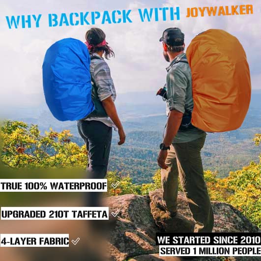 Joy Walker Backpack Rain Cover Waterproof Breathable Suitable for Hiking/Camping/Traveling(for 40-55L Backpack)