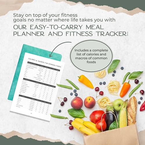 Graceful by Design Meal Planner and Fitness Tracker - Plan Workouts in our Fitness Journal for Women - Track Macros in our Food Journal for Women Weight Loss - Tear and Track with Perforated Pages