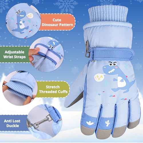 Children Ski Gloves Kids Waterproof Winter Outdoor Snowboard Warm Gloves for Boys Girls
