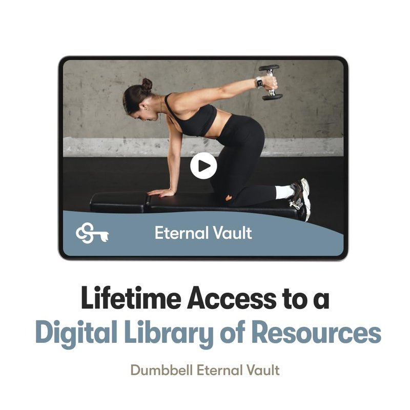 Dumbbell Elevate Exercise Cards: Home Workout Series Card Deck - Comprehensive At-Home Fitness System with 65 Exercises, 8 Bonus Challenges, and 4 Unique Workout Formats.