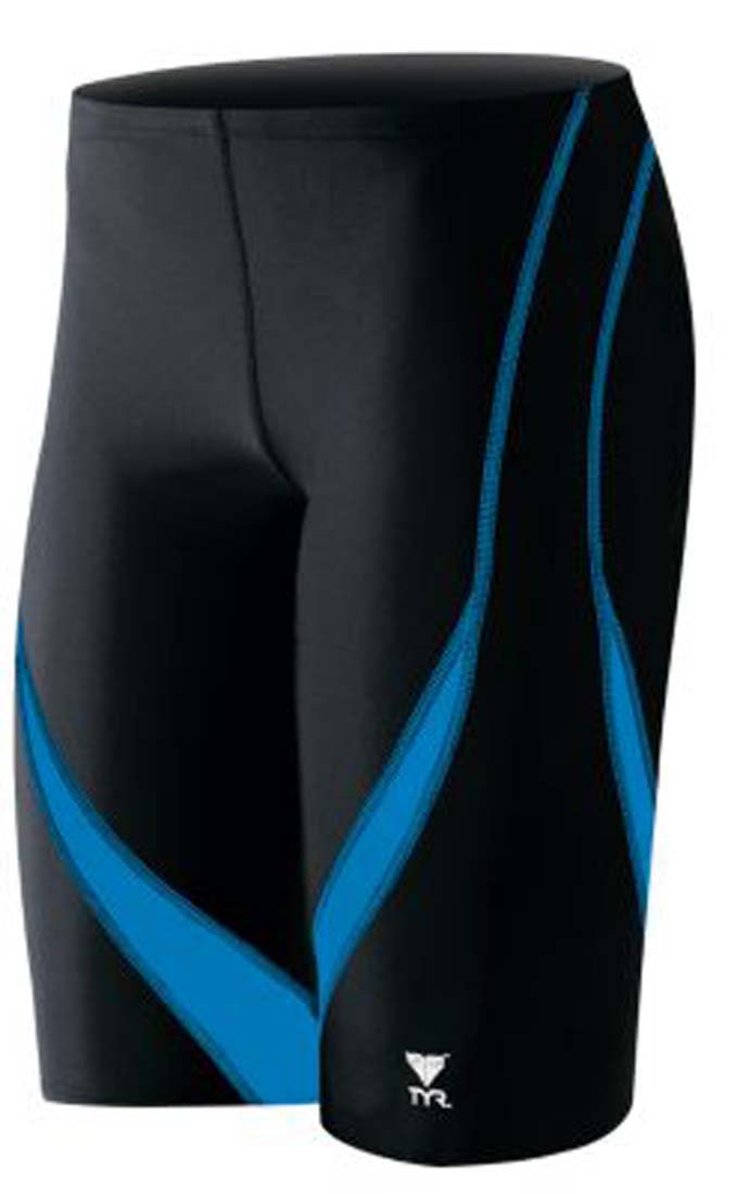 TYR Men's Alliance Splice Jammer Swimsuit, Black/Blue, 32