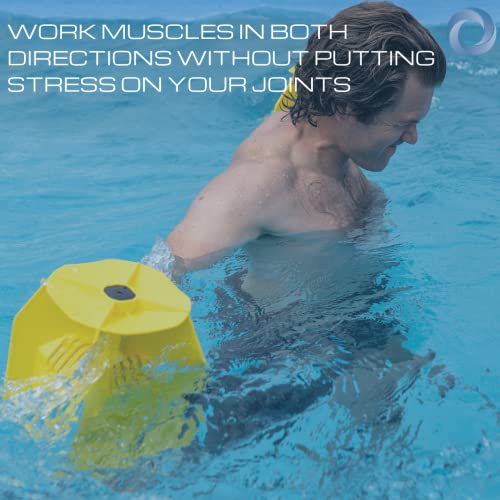 Hydro Tone - HYDRO-BELL Pool Exercise Dumbbells Pair | Water Weights | Functional Strength Training in the Pool | Quick Start Guide (Black)