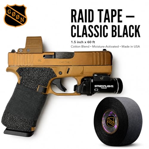 Goon Tape Black Raid Tape & Mini Shield Patch Bundle - Grip & Gear Accessories