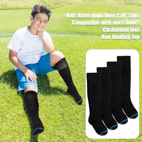 4 Pairs Kids Replacement Sock Liner for Walking Boots Cast Socks Compatible with Aircast Walker Brace for Kids