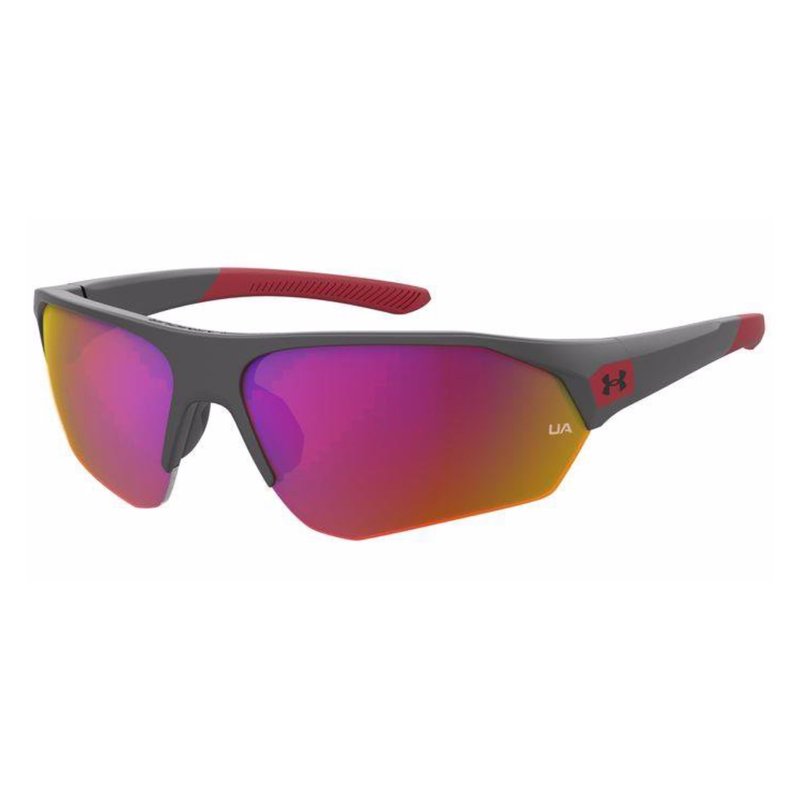 Under Armour UA7000 Instinct 0IXN/50 69MM White Orange/Blue Gradient Wrap Around Sunglasses for Youth (For girls For boys) +BUNDLE with ACCESSORY EYEWEAR KIT