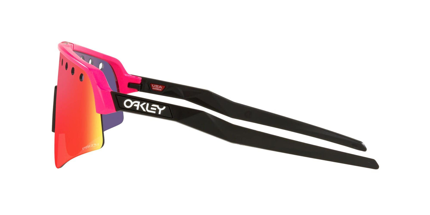 Oakley Men's Oo9465 Sutro Lite Sweep Rectangular Sunglasses, Pink/Prizm Road, 39 mm