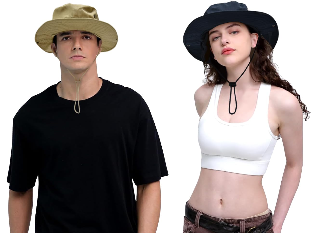 Sun Hats for Men Women Bucket Hat UPF 50+ Boonie Hat Foldable UV Protection Hiking Beach Fishing Summer Safari(1pack-Navy)