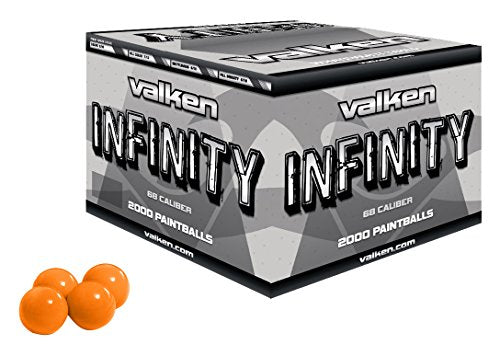 Valken Infinity Paintballs - 68cal - 2,000ct - Orange-Orange Fill