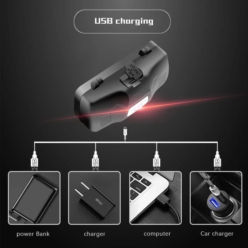 WINDFIRE Rechargeable Headlamp White Red LED Hunting Headlamps Super Bright 4 Modes 90° Adjustable Zoomable Head Lamp for Running Camping Hiking Fishing Night Vision Astronomy