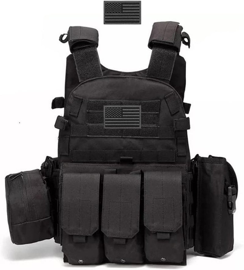Tactical Vest for Men - Quick Release Breathable Paintball & Airsoft Gear | Adjustable Fit