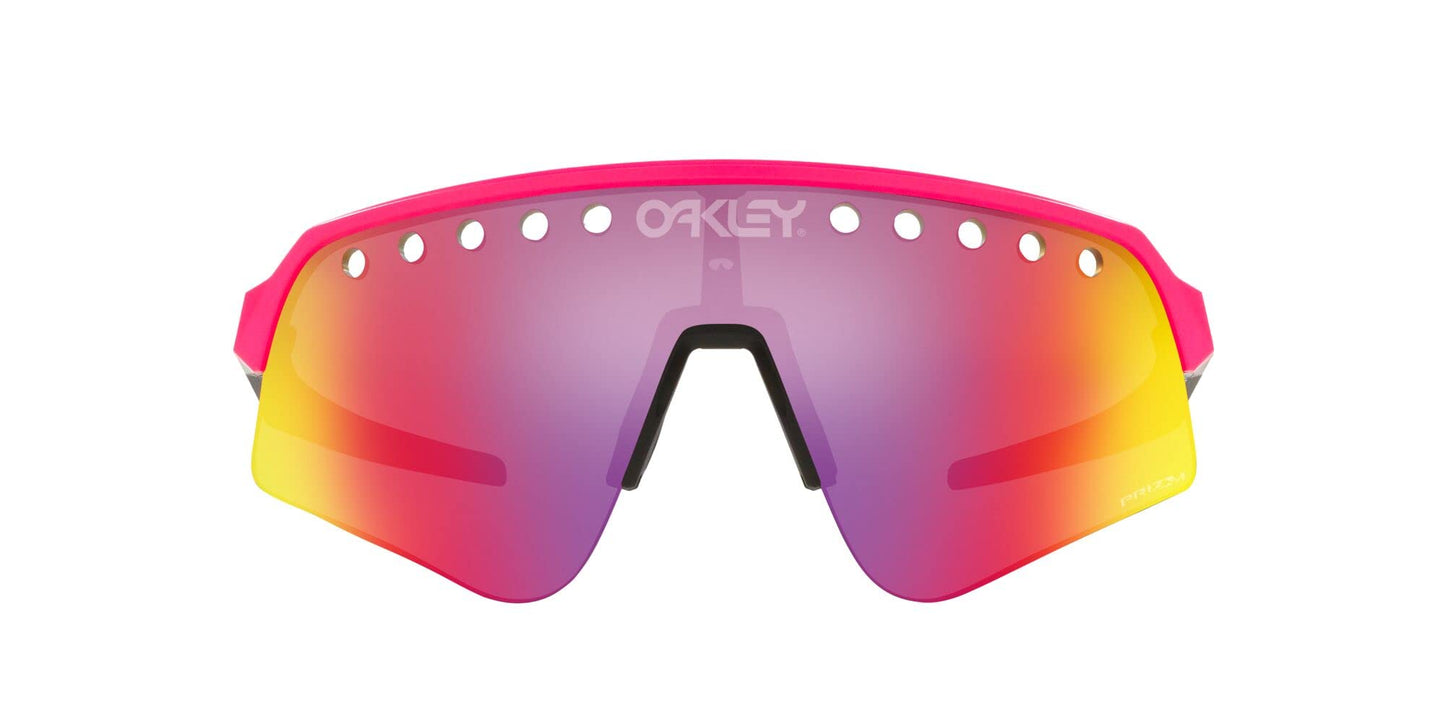 Oakley Men's Oo9465 Sutro Lite Sweep Rectangular Sunglasses, Pink/Prizm Road, 39 mm