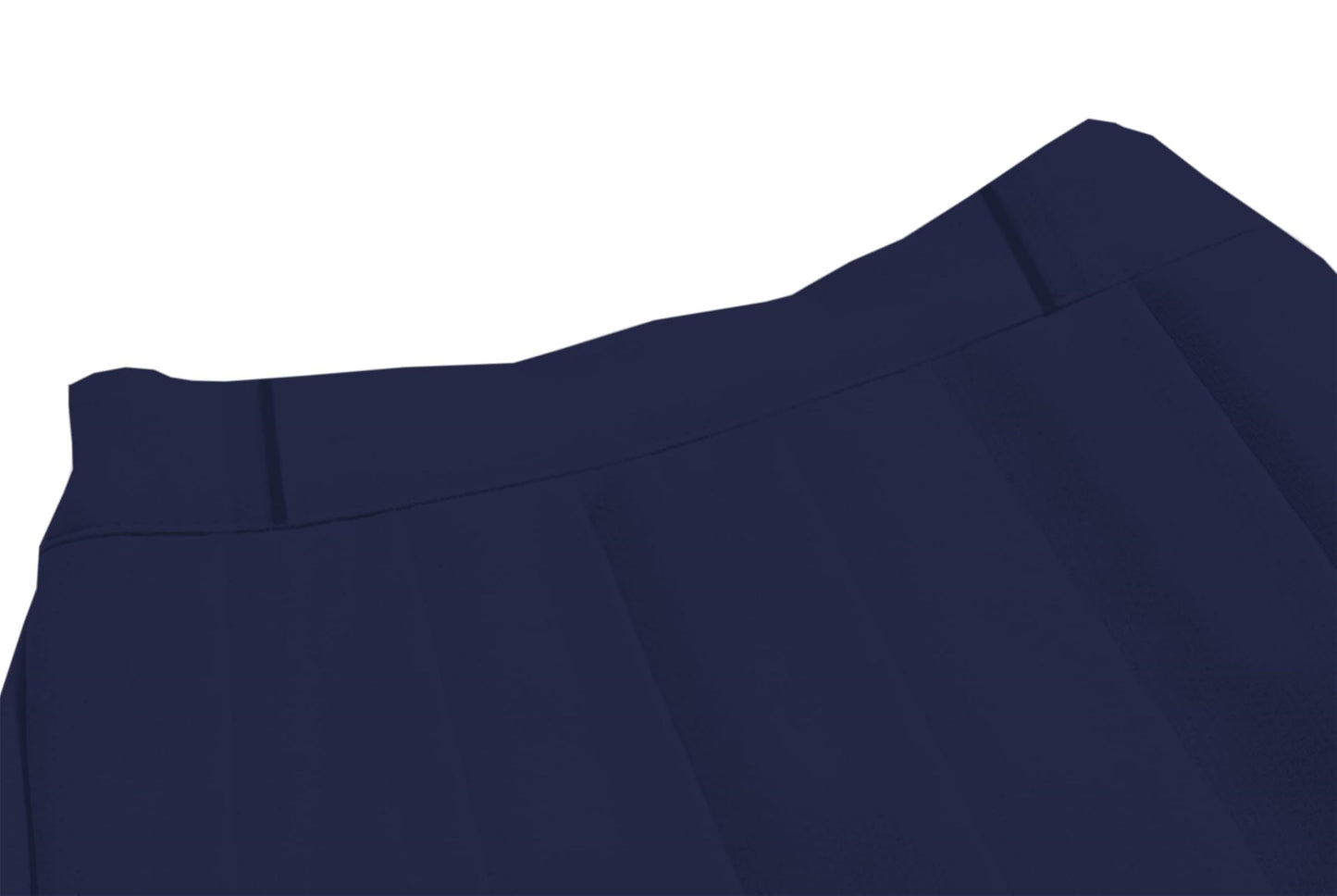 SANGTREE Women's Pleated Skirts Casual Buckle Belted Elastic Waist Tennis Skater Short Mini Skirt, Navy Blue,US M