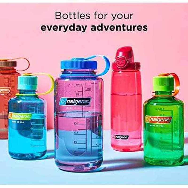 Nalgene On The Fly BPA-Free Water Bottle, Blue with Black, 32 Oz