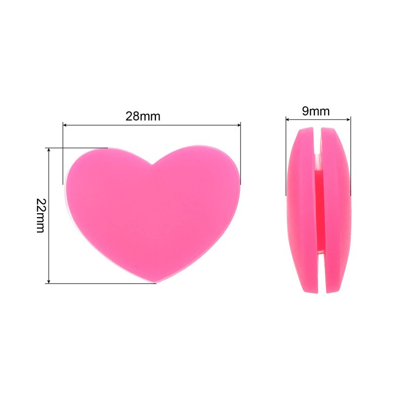 PATIKIL Tennis Vibration Dampener, 4 Pack Heart-Shaped Silicone Shock Absorber Racket String Damping for Tennis Racquet, Pink