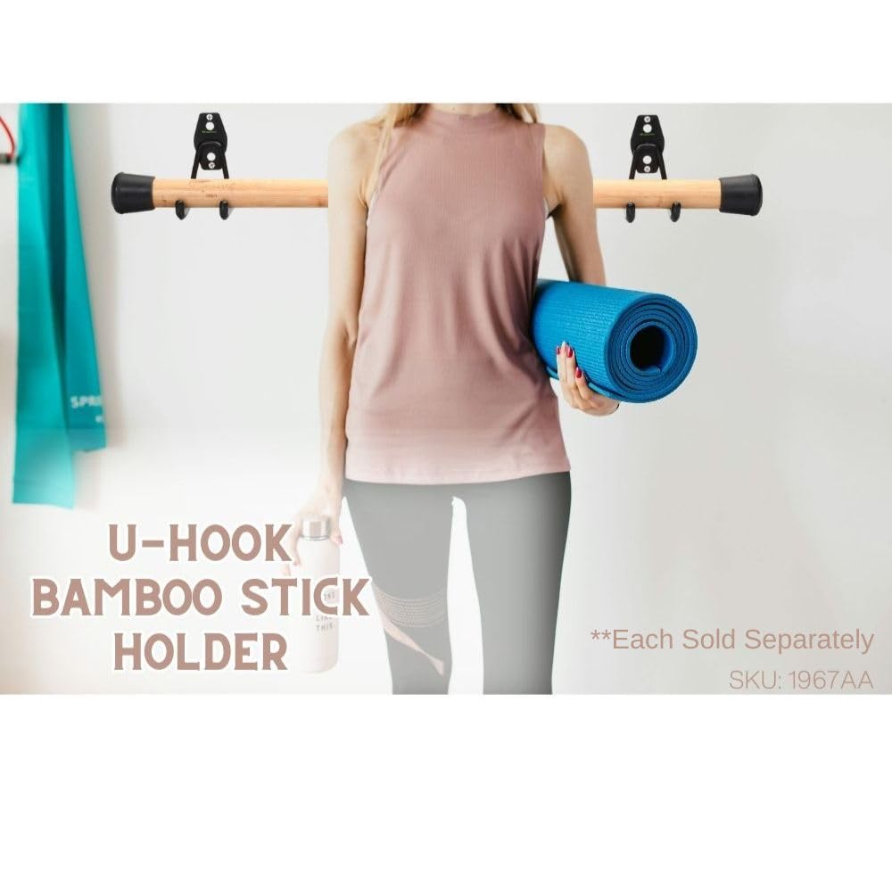 Bamboo Stick 2 PC Combo for Walking, Balance, Strength Training, Stretching & Added Mobility & Flexibility, 2 Sticks Included