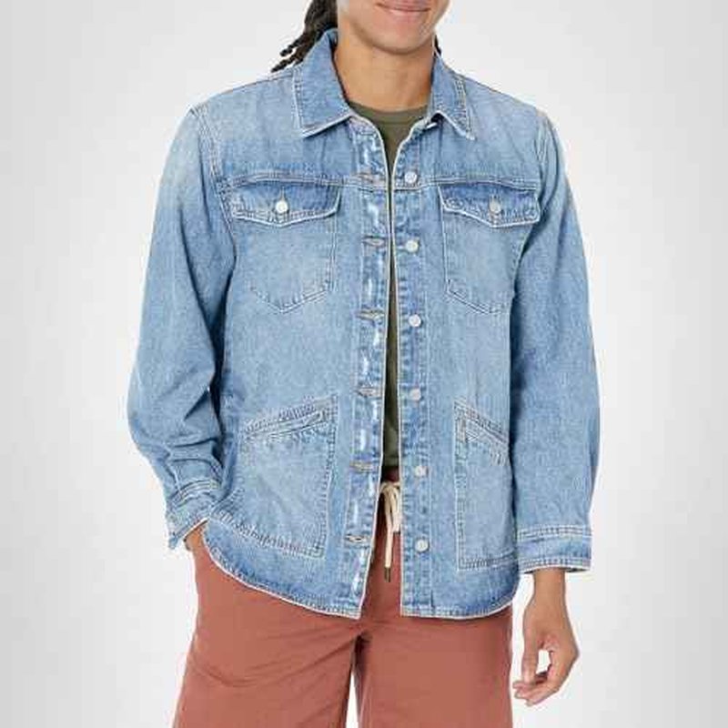 [BLANKNYC] mens Denim Long Shacket, Hours Later, Large US