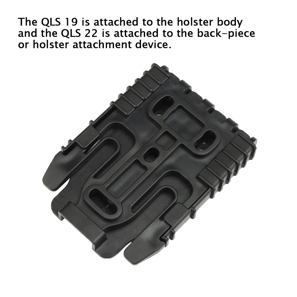 Qls Kit Quick Locking System Kit with Qls19 Locking Fork and Qls22 Receiver Plate for Quick Connect Release Work Duty Holster