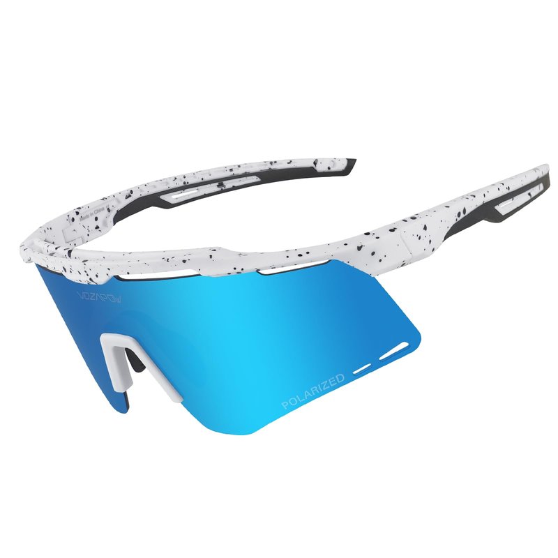 VOZAPOW Sports Sunglasses for Men Women, Polarized Cycling Glasses Baseball Sunglasses UV Protection for Running MTB Softball