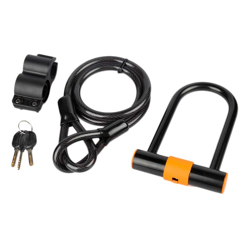 Efoxcity Heavy Duty Bicycle U-Lock with Mounting Bracket for Road/Mountain/Folding Bike/Motorcycle