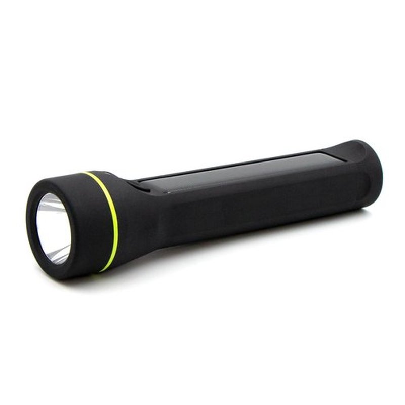 HYBRIDLIGHT Journey 1000 Solar LED Waterproof Flashlight with Micro USB Port, Black