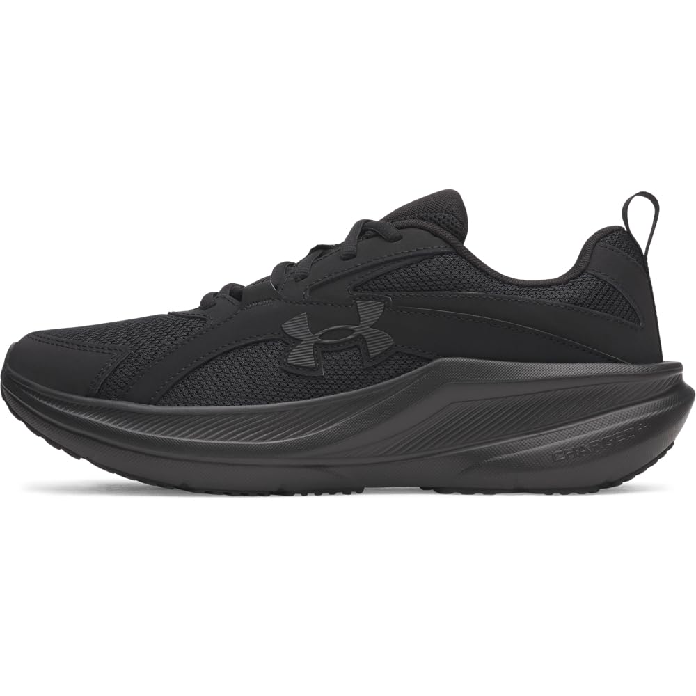 Under Armour Men's Charged+ Assert 11 Running Shoe, (002) Black/Black/Black, 9.5, US