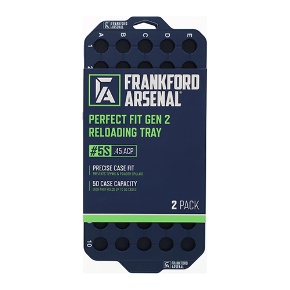Frankford Arsenal Perfect Fit Reloading Tray for Convenient 50 Round Brass Storage, #5s