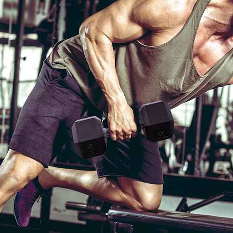 Fitvids Hex Dumbbells Rubber Coated Hand Weights for Exercises and Fitness, Single?s