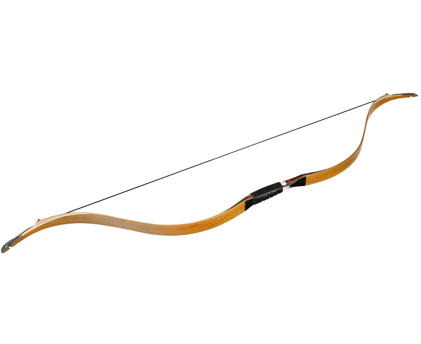 Deerseeker Archery 52" Longbow Traditional Handmade Recurve Bows Ambidextrous Horsebow Set for Adults & Youth Hunting Target Shooting (horsebow Set 25lbs)