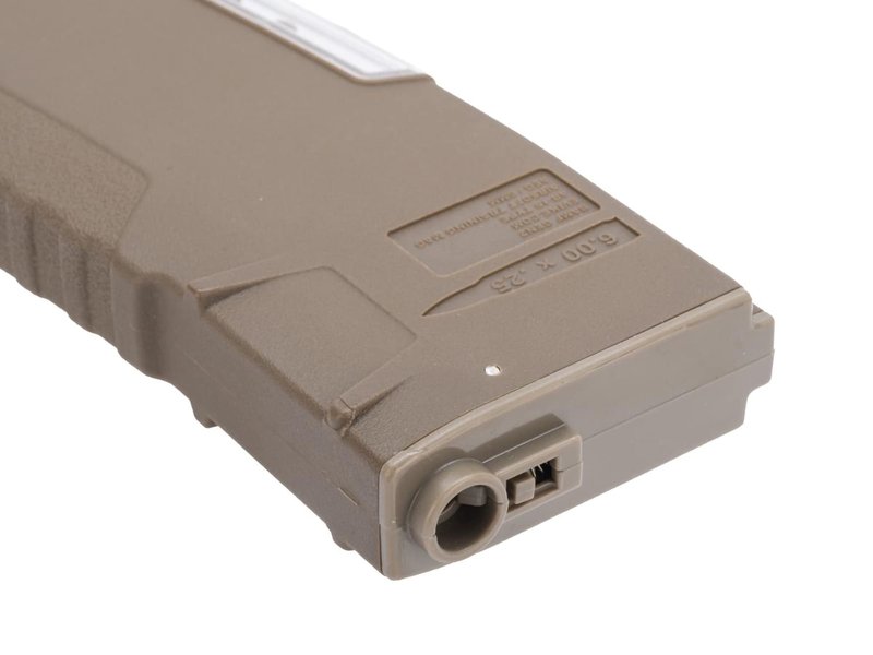 Evike Airsoft - BAMF GEN2 Polymer 190rd Mid-Cap Mag for M4-Style Series Airsoft AEGs (Model: Tan/Single Mag)