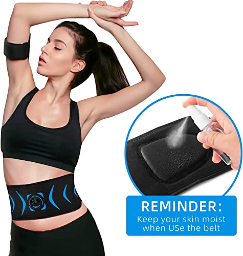 FOPIE ABS Stimulator, Abdominal Toning Belt Portable Muscle Toner Waist Trainer Fitness Trimmer Workout Equipment for Home