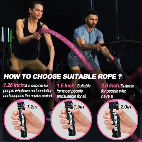 Battle Rope Battle Ropes for Exercise Workout Rope Exercise Rope Battle Ropes for Home Gym Heavy Ropes for Exercise Training Ropes for Working Out Weighted Workout Rope Exercise Workout Equipment