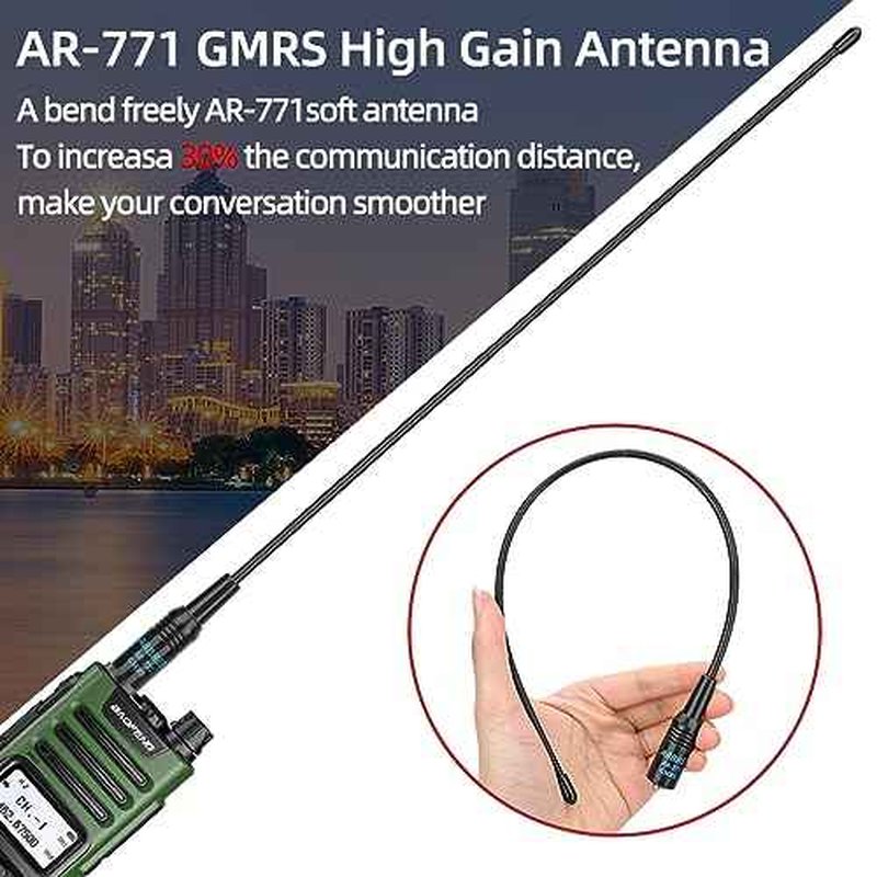 BAOFENG GM-15 Pro GMRS Radio 8W NOAA Weather Receiver Radio,GMRS Repeater Capable,Rechargeable Long Range Two Way Radio with Extended Battery USB-C Charger,2Pack
