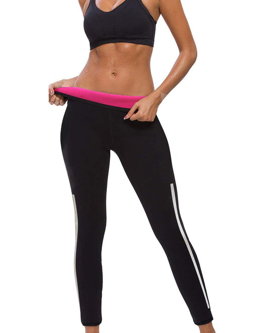 NonEcho Women Neoprene Sauna Sweat Pants High Waist Workout Leggings Tummy Control Fitness Tights with Side Pocket