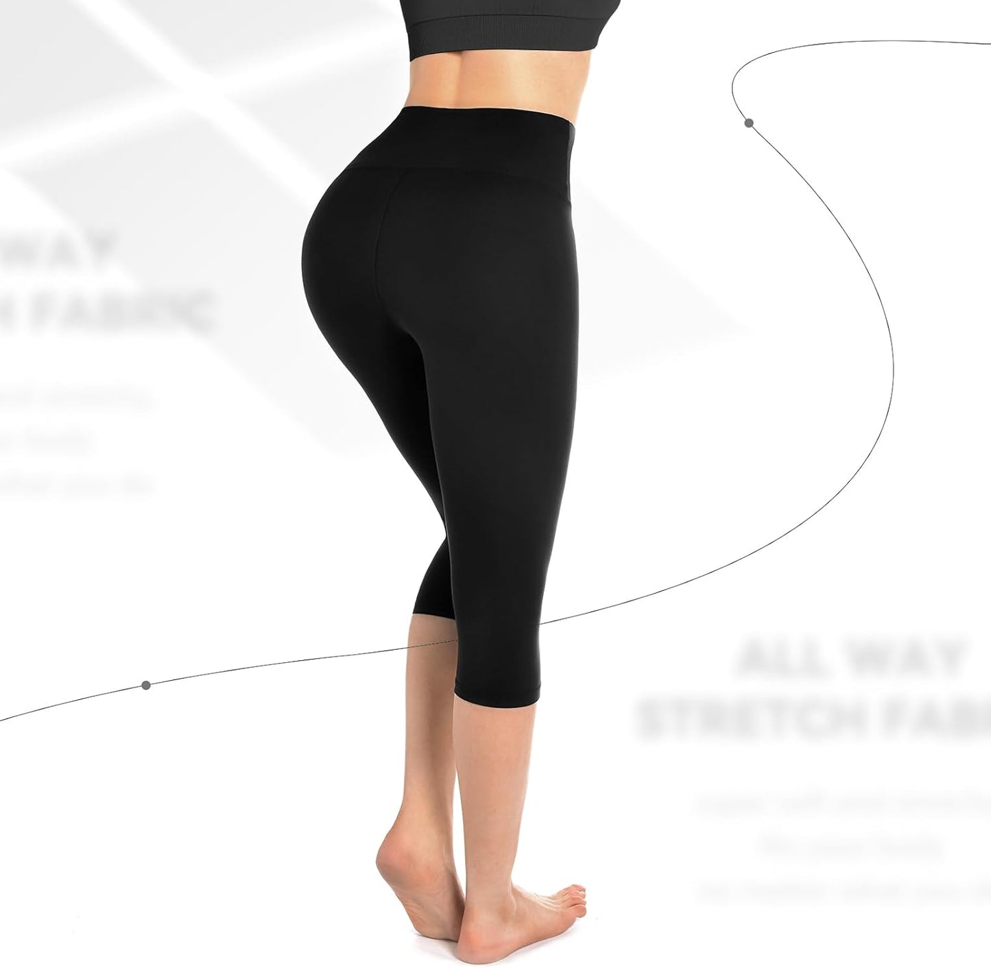Capri Leggings for Women - Buttery Soft High Waisted Yoga & Gym Wear | Comfortable Activewear