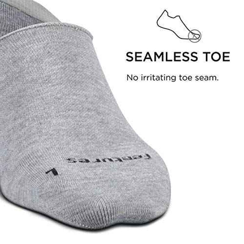 Feetures Everyday Light Cushion Invisible Sock for Men - Anti-Slip Sock Liner with Targeted Compression - (1 Pair)