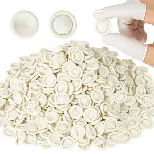 3000Pcs Latex Finger Cots Disposable Finger Glove Protection for Fingertip, Anti-Static Medium Finger Cover Protectors