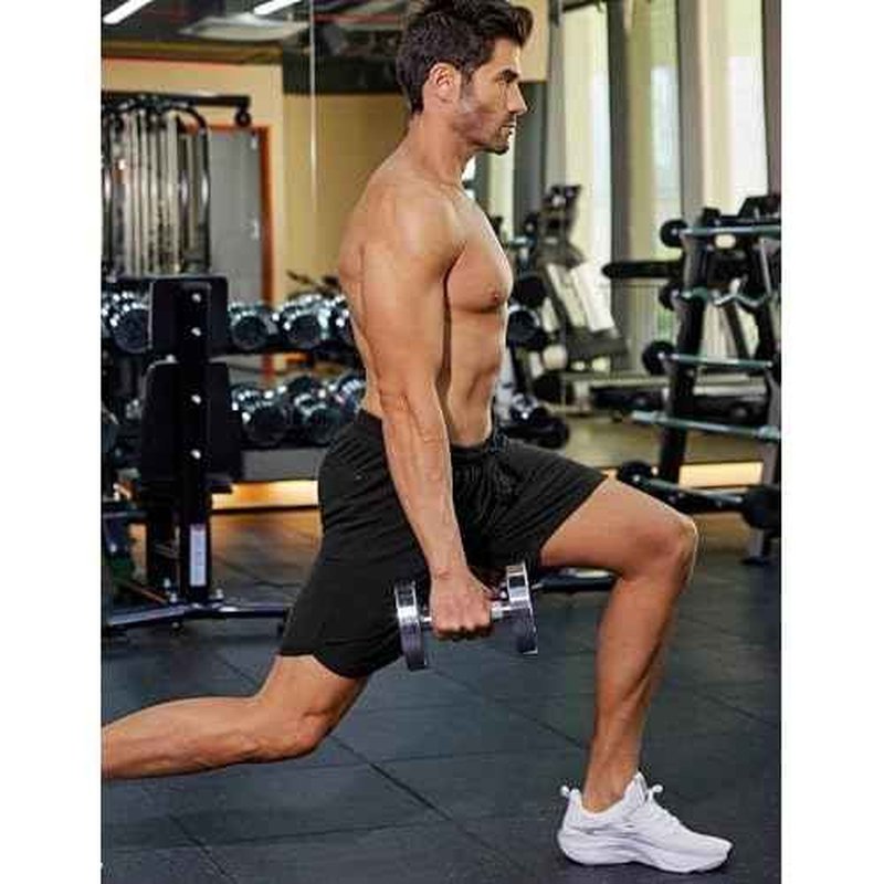 COOFANDY Men's 2 Pack Gym Shorts 7 inch Athletic Workout Shorts Drawstring Sweat Shorts with Zipper Back Pocket