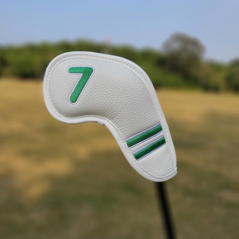 Golf Head Covers Set 9 Pcs Pu Club Covers for Irons and Putters with Large Number Digital Design for Easy Identification 7.87X3.14X3.14 Inch Golf Accessories