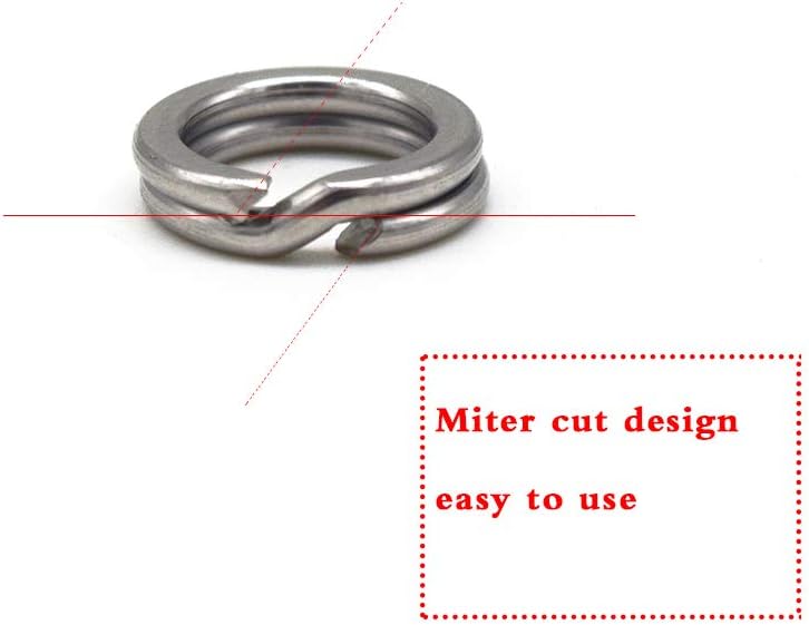 Heavy Duty Stainless Steel Split Rings | Double Fishing Lure Rings, 6 Sizes 5.2-13mm, 40-250LB