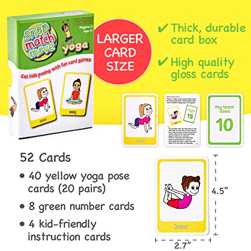 Yoga Cards for Kids - Fun Yoga Pretzels for a Yoga Kid, Yoga Exercises Cards & Kids Yoga Cards, Play Yoga Games for Children & Memory Yoga Game, Yoga Games for Kids, Yoga Preschool - Kids Meditation.