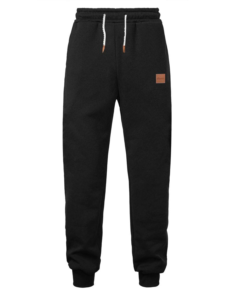 A WATERWANG Men's Fleece Sweatpants Heavyweight Cotton Tapered Joggers Workout Running Sweat Pants with Pockets Black XL