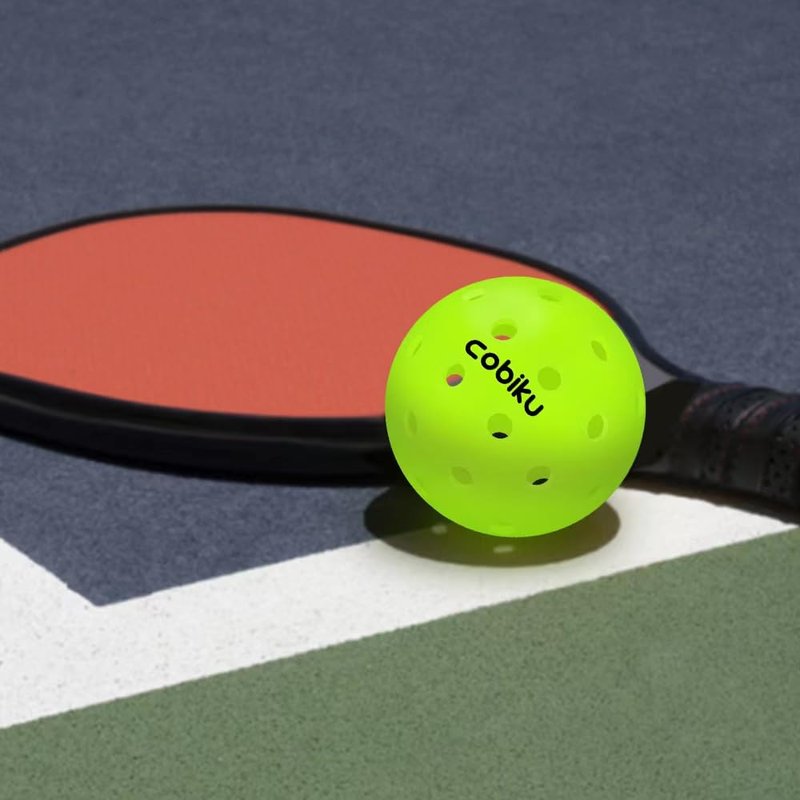 COBIKU Premium Outdoor Pickleballs Balls 6Pack - USAPA Approved Tournament and Competition Pickleball with Perfectly Balanced and Visibility, 40 Hole Pickleball Ideal for All Skill Levels - Neon Green