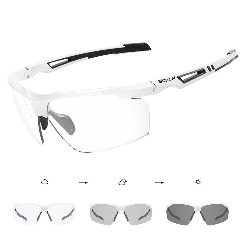 SCVCN Photochromic Sport Sunglasses Cycling Clear Glasses Men Women UV400 Protection MTB BMX Fishing Running Riding Golf Driving Bike Softball Baseball 05