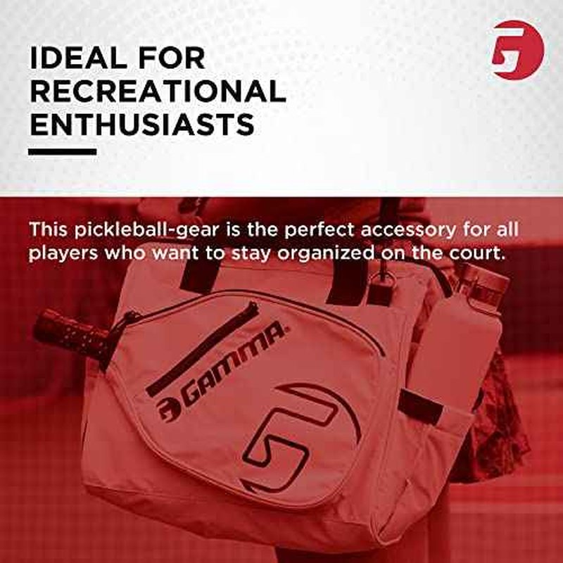 GAMMA Sports Tour Tote Bag, Pickleball Bag for Pickleball Paddles, Gear, and Clothes, White