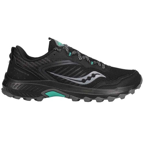 Saucony Women's Excursion TR15 Trail Running Shoe, Black/Jade, 9