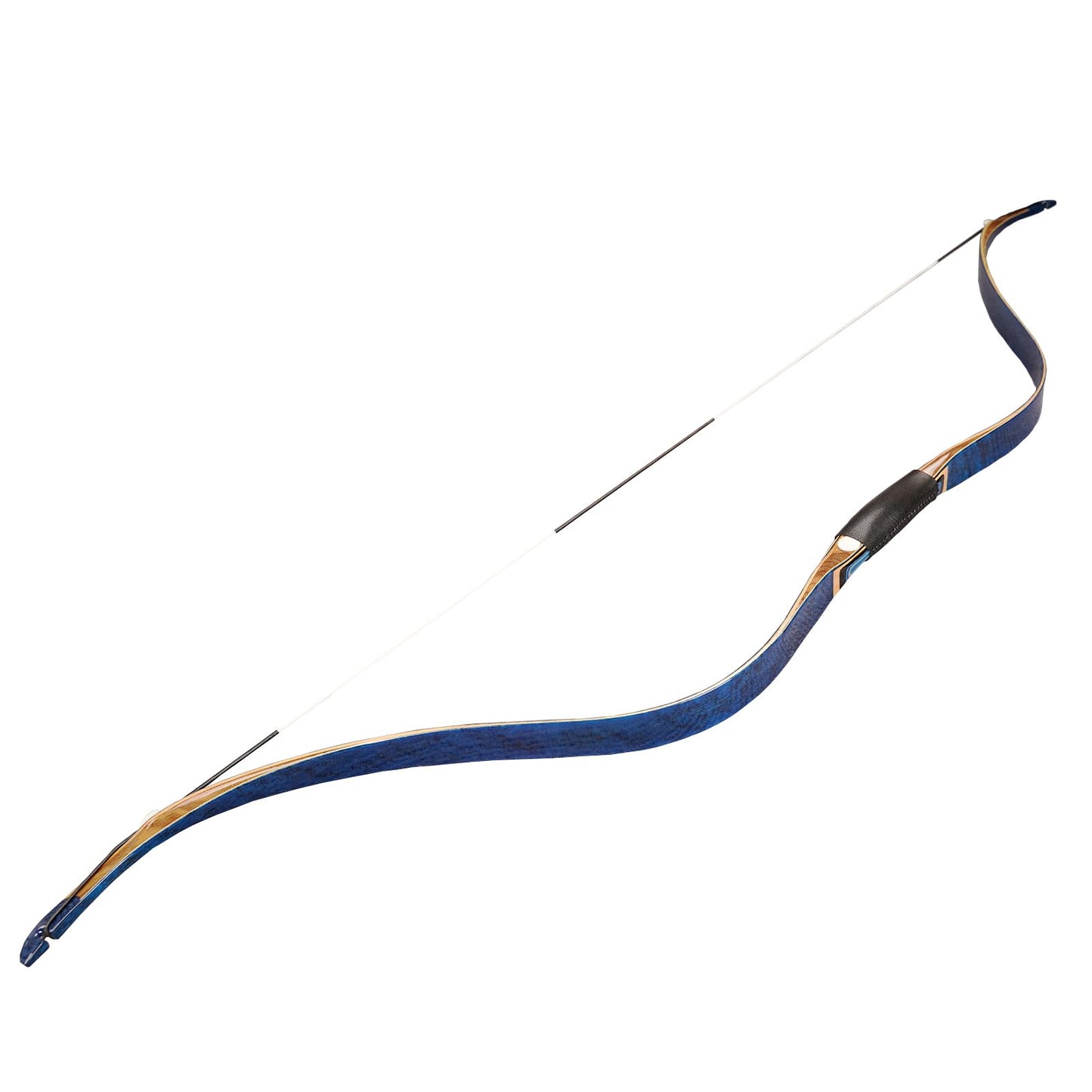 AF Archery Tatar Recurve Bow, 54" Traditional Laminated Horse Bow for Mounted Archery and Precision Shooting Longbow Left Right Hand (Blue Birds Eye, 45lbs)